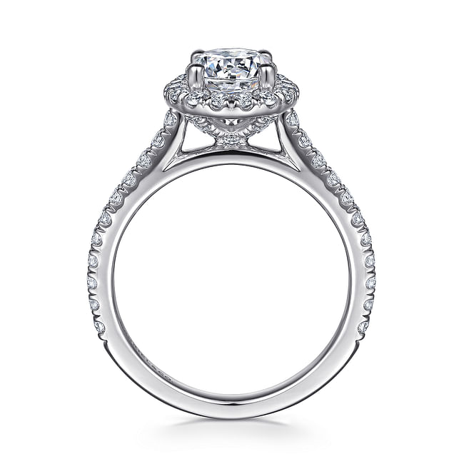 Gabriel & Co. Angela 14K White Gold Round Halo Diamond Engagement Ring img3