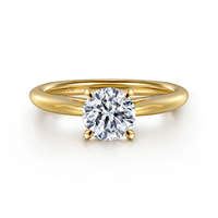 Gabriel & Co. Bambi 14K Yellow Gold Round Engagement Ring img1