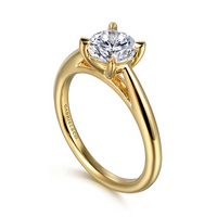 Gabriel & Co. Bambi 14K Yellow Gold Round Engagement Ring img2
