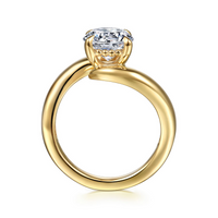 Gabriel & Co. Bettie 14K Yellow Gold Bypass Round Diamond Engagement Ring img3