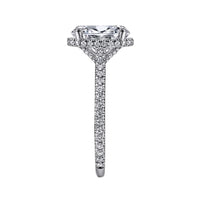 Gabriel & Co. Camden 14K White Gold Hidden Halo Oval Diamond Engagement Ring img3