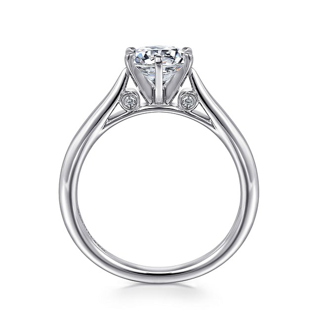 Gabriel & Co. Cassie 14K White Gold Round Diamond Engagement Ring img3