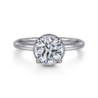 Gabriel & Co. Catallina 14K White Gold Round Halo Diamond Engagement Ring img1
