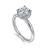 Gabriel & Co. Catallina 14K White Gold Round Halo Diamond Engagement Ring img2