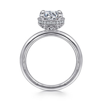 Gabriel & Co. Catallina 14K White Gold Round Halo Diamond Engagement Ring img3