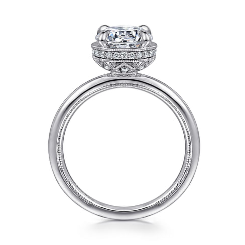 Gabriel & Co. Catallina 14K White Gold Round Halo Diamond Engagement Ring img3