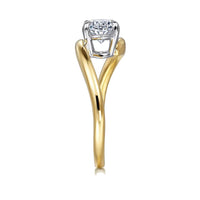 Gabriel & Co. Delphi 14K White and Yellow Gold Bypass Oval Diamond Engagement Ring img3