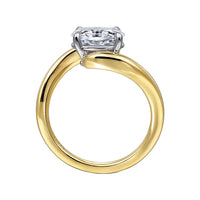 Gabriel & Co. Delphi 14K White and Yellow Gold Bypass Oval Diamond Engagement Ring img4