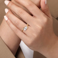 Gabriel & Co. Delphi 14K White and Yellow Gold Bypass Oval Diamond Engagement Ring img5