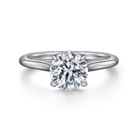 Gabriel & Co. Ericka 14K White Gold Round Diamond Engagement Ring img1