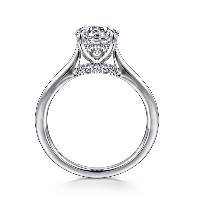 Gabriel & Co. Ericka 14K White Gold Round Diamond Engagement Ring img3