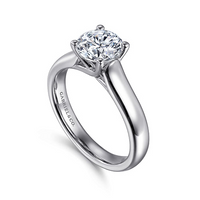 Gabriel & Co. Helen 14K White Gold Round Diamond Engagement Ring img2