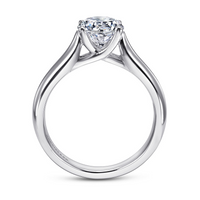 Gabriel & Co. Helen 14K White Gold Round Diamond Engagement Ring img3