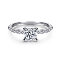 Gabriel & Co. Kelly 14K White Gold Round Diamond Engagement Ring img1