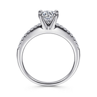 Gabriel & Co. Kelly 14K White Gold Round Diamond Engagement Ring img3