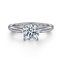 Gabriel & Co. Lauren 14K White Gold Round Diamond Engagement Ring img1