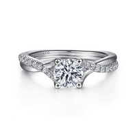 Gabriel & Co. Leigh 14K White Gold Round Diamond Engagement Ring img1