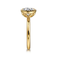 Gabriel & Co. Linny 14K Yellow Gold Round Bezel Set Diamond Engagement Ring img3