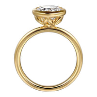 Gabriel & Co. Linny 14K Yellow Gold Round Bezel Set Diamond Engagement Ring img4