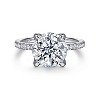 Gabriel & Co. Lorenzo 14K White Gold Round Diamond Engagement Ring img1