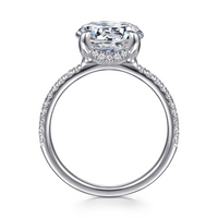 Gabriel & Co. Lorenzo 14K White Gold Round Diamond Engagement Ring img3