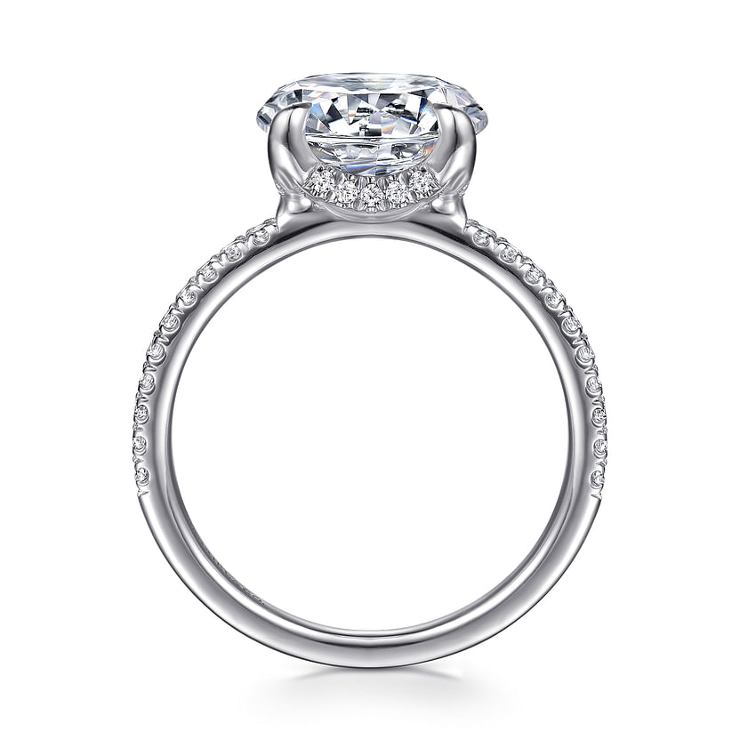 Gabriel & Co. Lorenzo 14K White Gold Round Diamond Engagement Ring img3