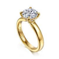 Gabriel & Co. Neema 14K Yellow Gold Round Diamond Engagement Ring img2