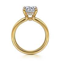 Gabriel & Co. Neema 14K Yellow Gold Round Diamond Engagement Ring img3