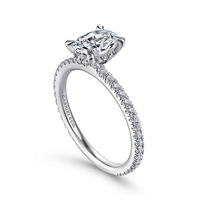 Gabriel & Co. Noa 14K White Gold Oval Diamond Engagement Ring img2