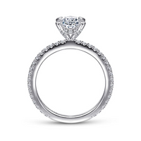 Gabriel & Co. Noa 14K White Gold Oval Diamond Engagement Ring img3