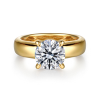 Gabriel & Co. Reeve 14K Yellow Gold Round Diamond Engagement Ring img1