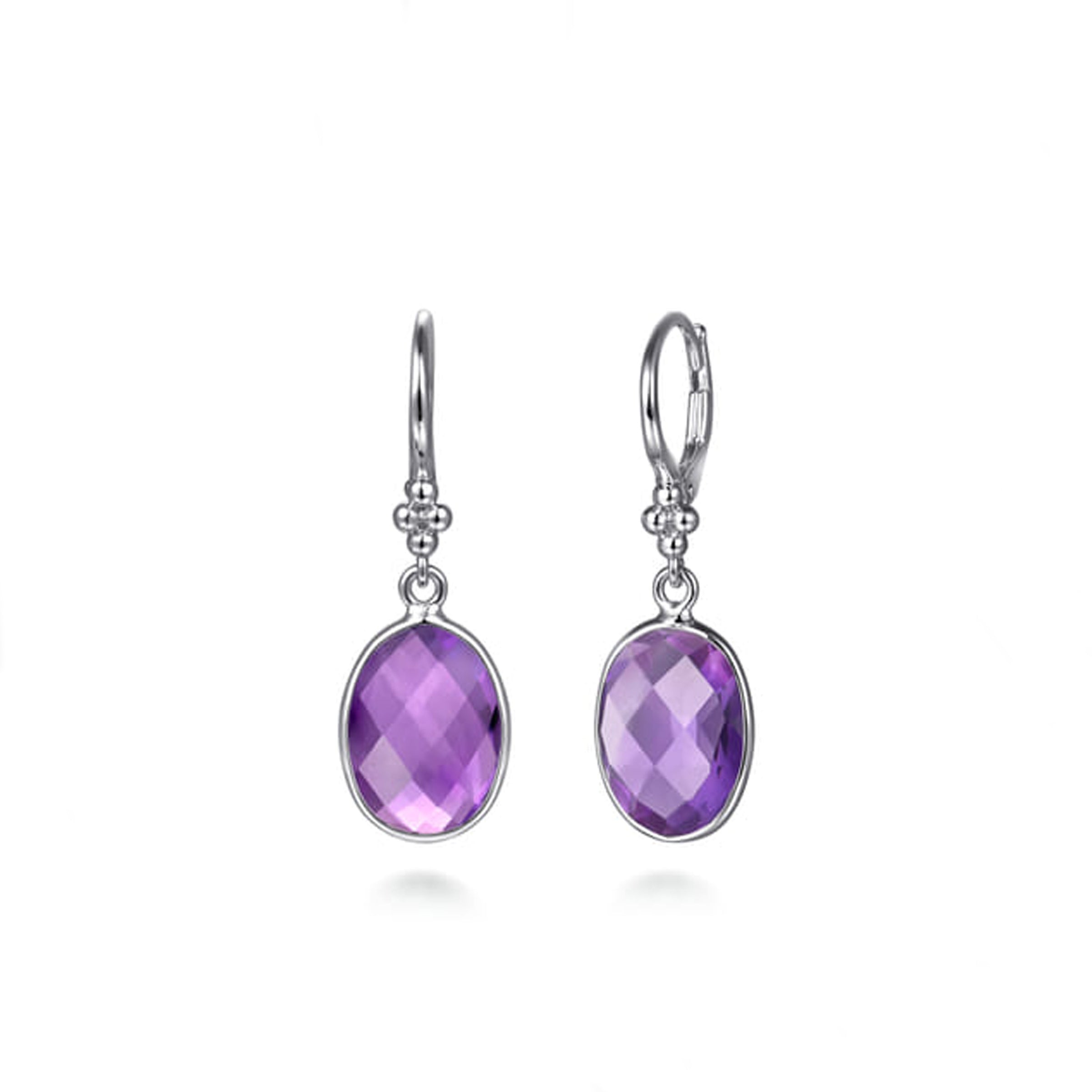 Gabriel & Co. Sterling Silver Amethyst Drop Earrings