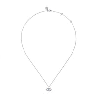 Gabriel & Co. Sterling Silver Blue Topaz Evil Eye Necklace img2