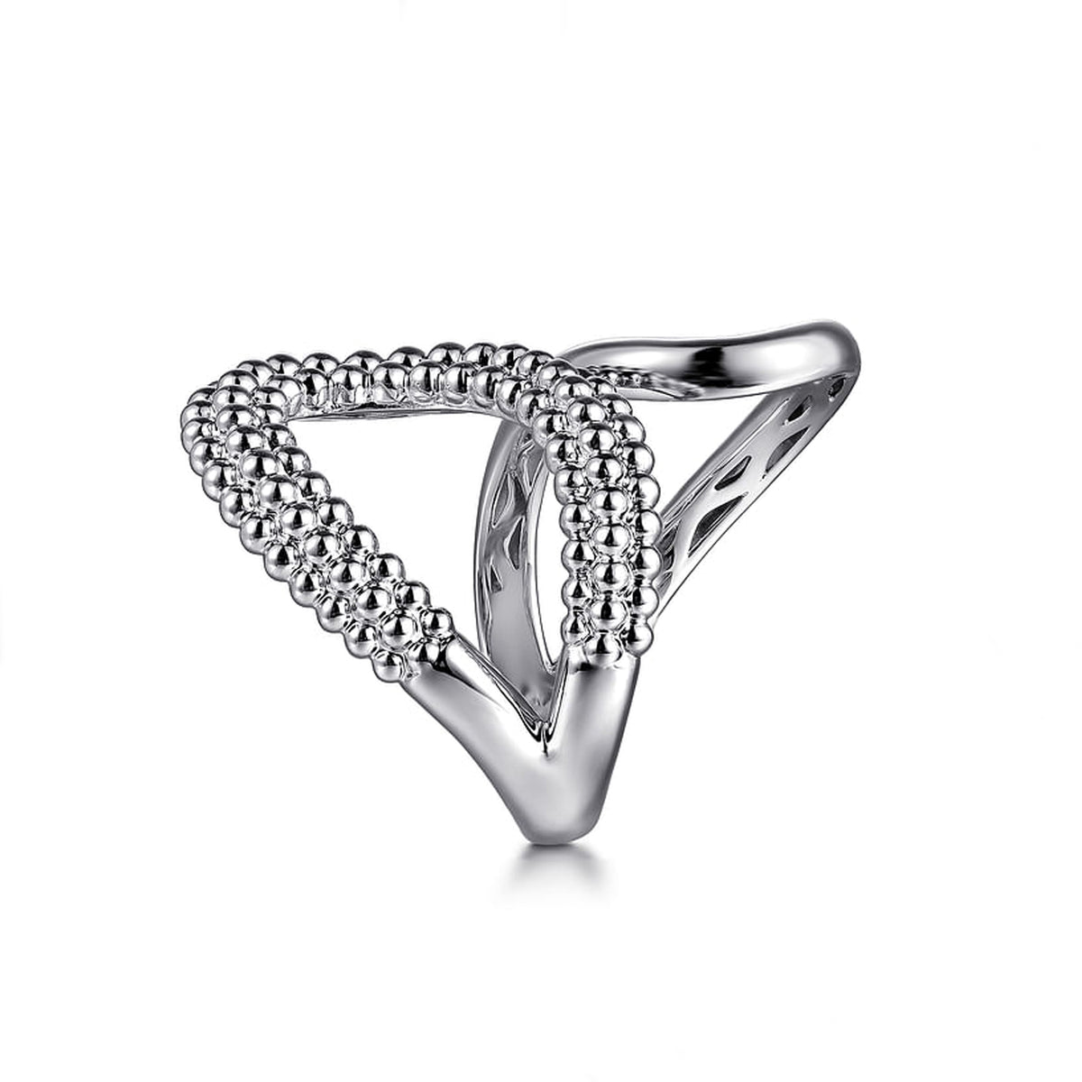 Gabriel & Co. Sterling Silver Bujukan Bypass Ring Image 2