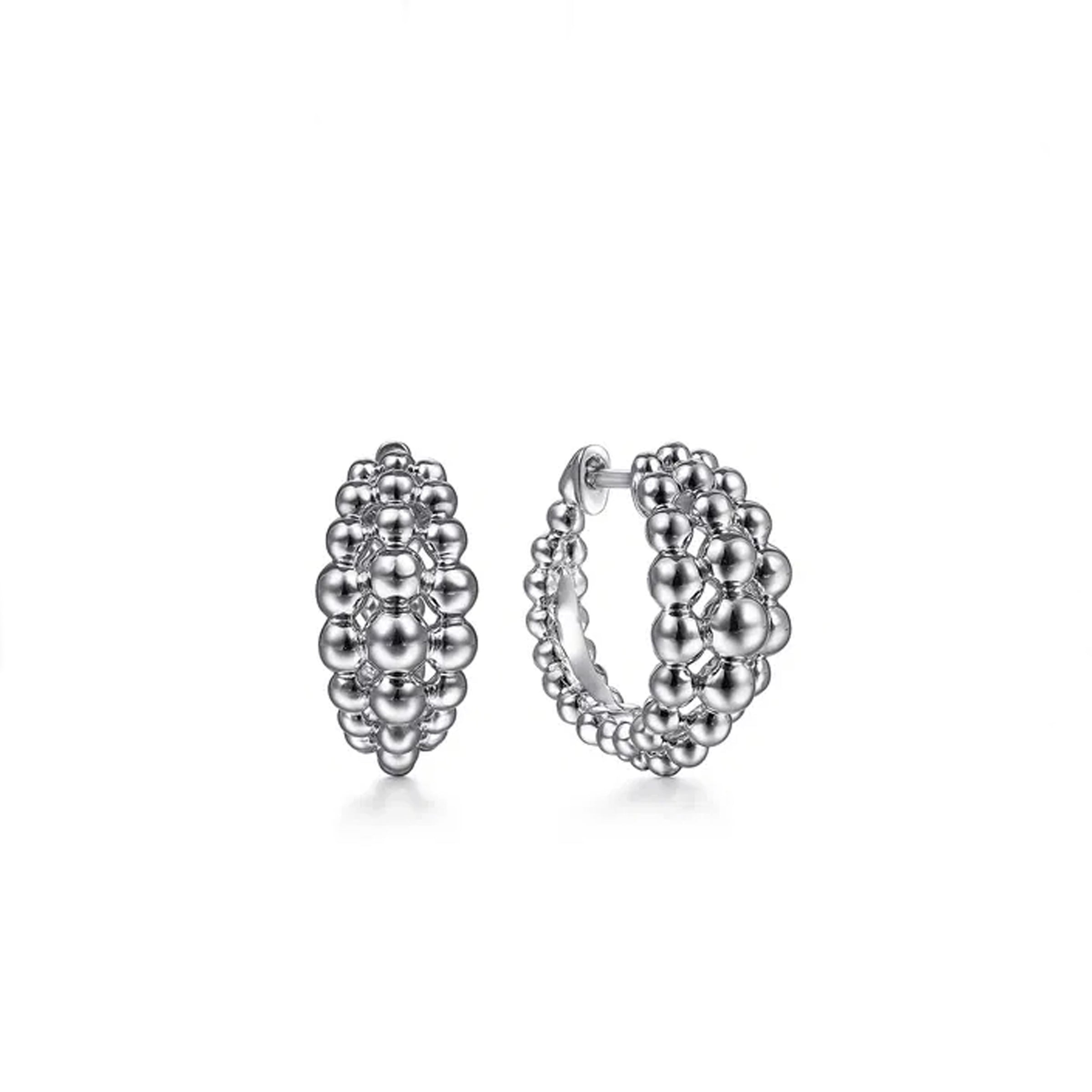 Gabriel & Co. Sterling Silver Bujukan Huggie Earrings