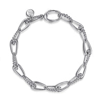 Gabriel & Co. Sterling Silver Bujukan Link Chain Bracelet - Timeless Elegance img1