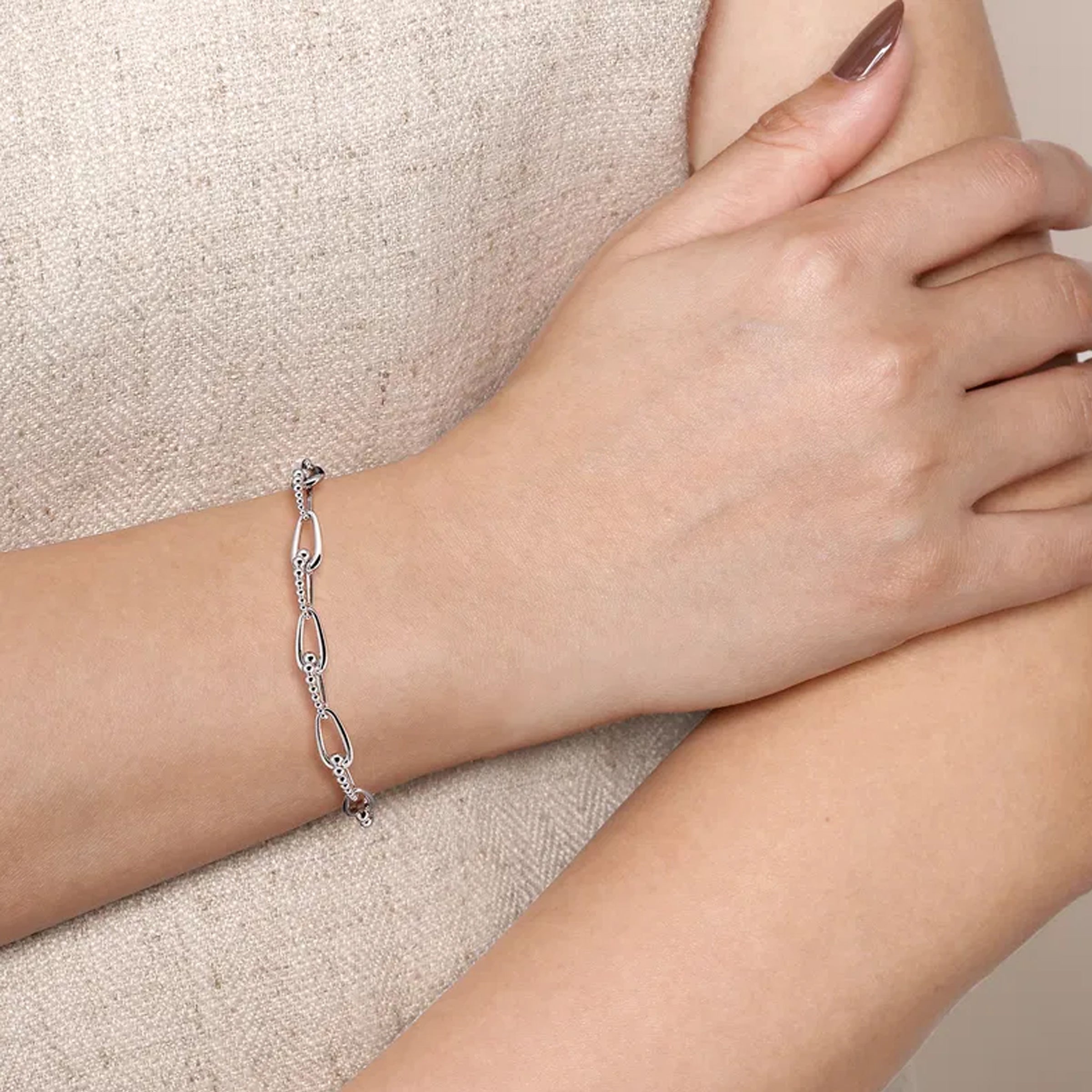 Gabriel & Co. Sterling Silver Bujukan Link Chain Bracelet - Timeless Elegance img3