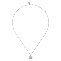 Gabriel & Co. Sterling Silver Diamond Bujukan Starburst Medallion Necklace Image 1