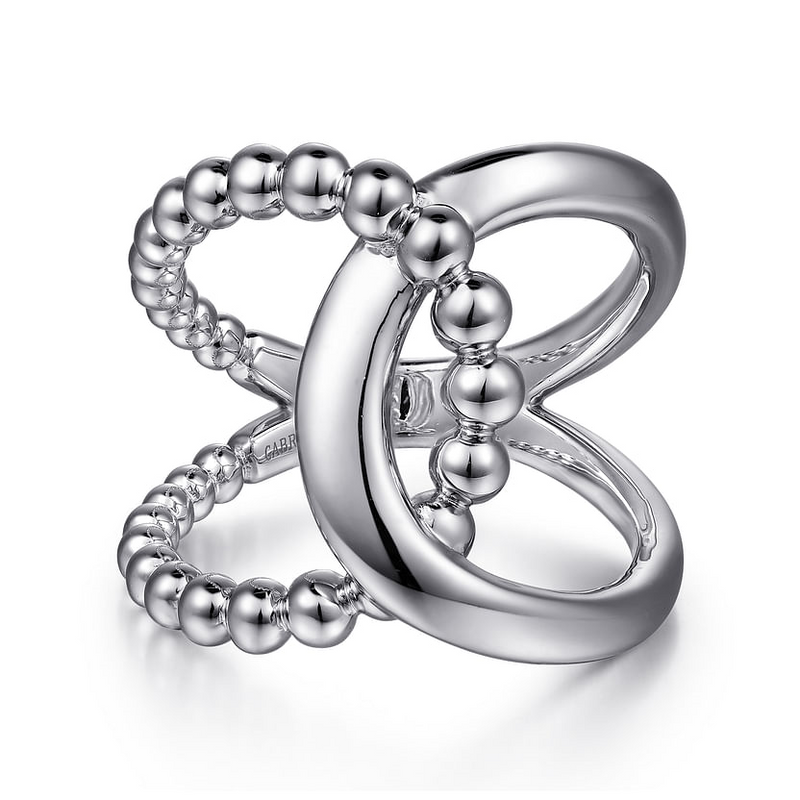 Gabriel & Co. Sterling Silver Interlocking Wide Ring