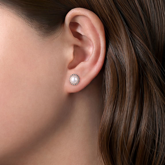 Gabriel & Co. Sterling Silver Pearl Fashion Stud Earrings img2