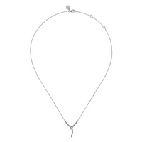 Gabriel & Co. Sterling Silver Snake Bujukan Ruby Y Necklace