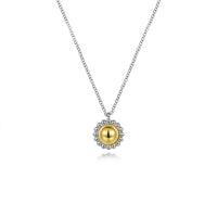 Gabriel & Co. Sterling Silver and 14K Yellow Gold Fashion Pendant Necklace
