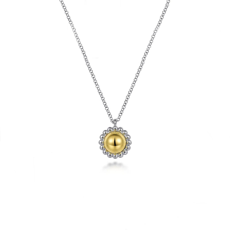 Gabriel & Co. Sterling Silver and 14K Yellow Gold Fashion Pendant Necklace