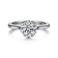 Gabriel & Co. Tiona 14K White Gold Round Diamond Engagement Ring img1