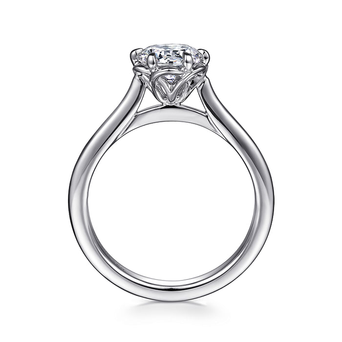 Gabriel & Co. Tiona 14K White Gold Round Diamond Engagement Ring img3