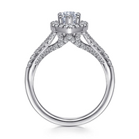 Gabriel & Co. Verbena 14K White Gold Marquise Halo Diamond Engagement Ring img3