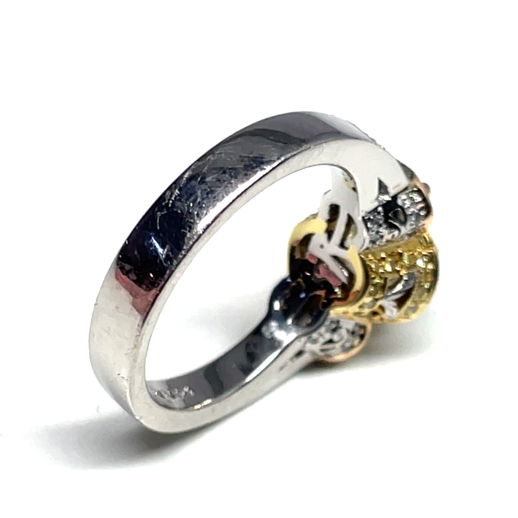 Pre-owned Gregg Ruth Yellow & Pink Diamond Ring