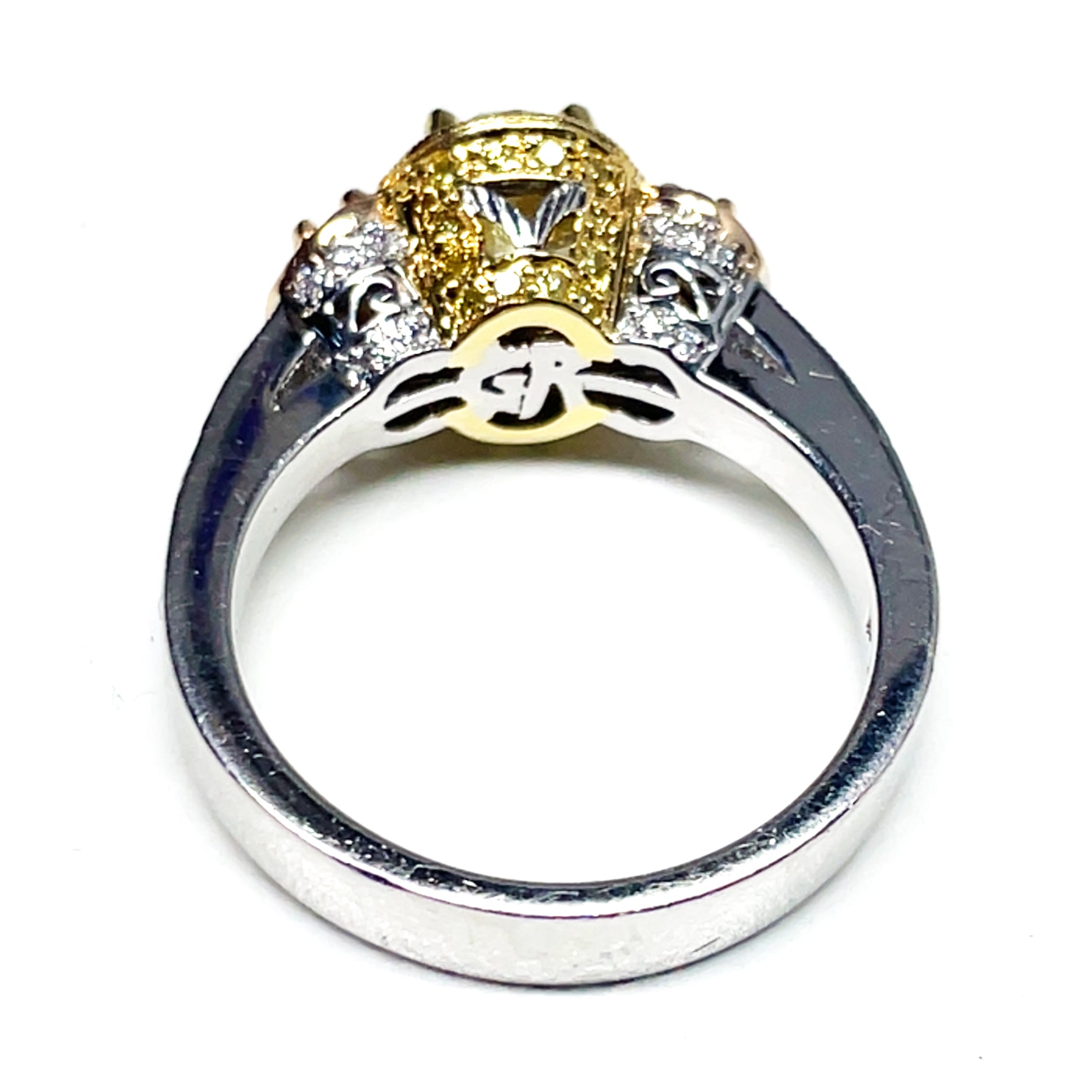 Pre-owned Gregg Ruth Yellow & Pink Diamond Ring