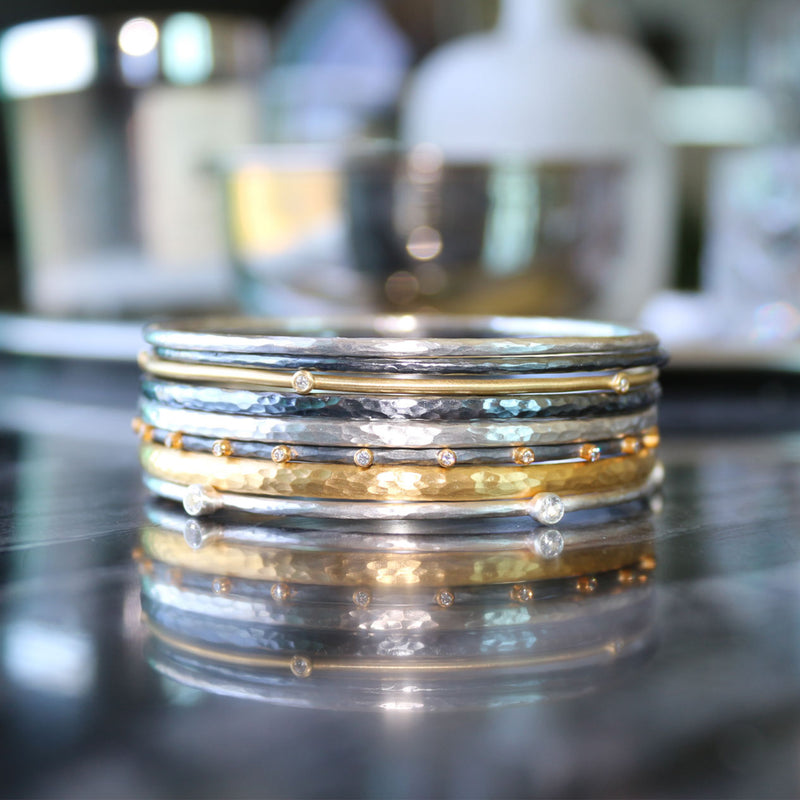 Lika Behar Hammered Bangle HM22-B-312-GD