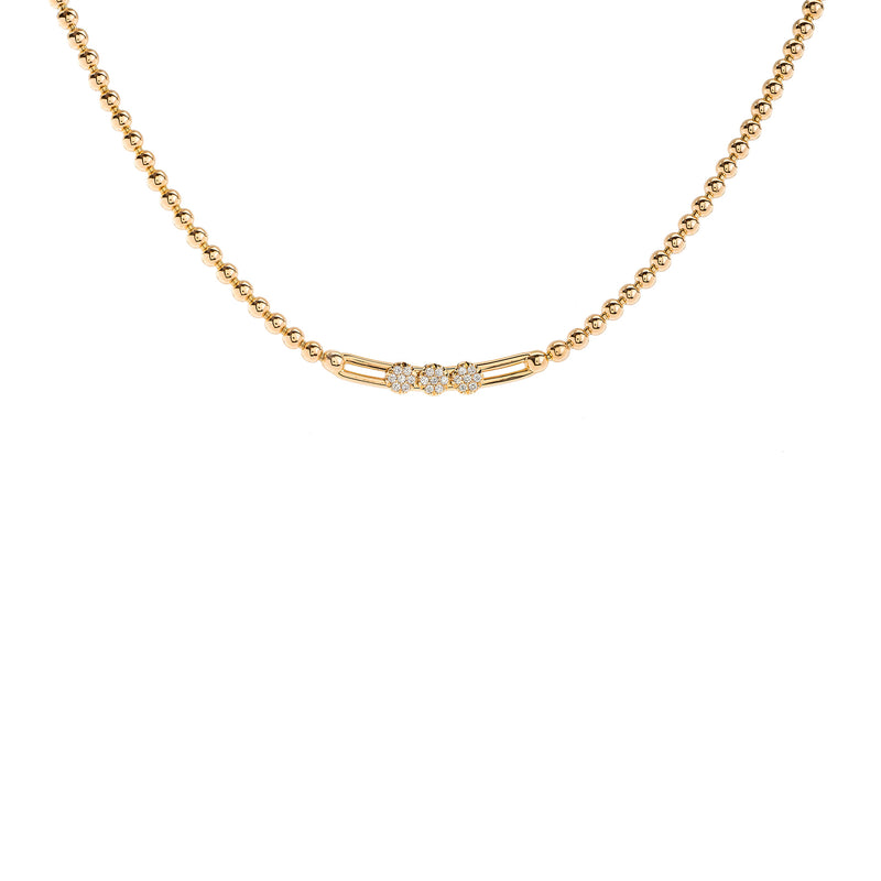 Hulchi Belluni 18K Yellow Gold Diamond Necklace